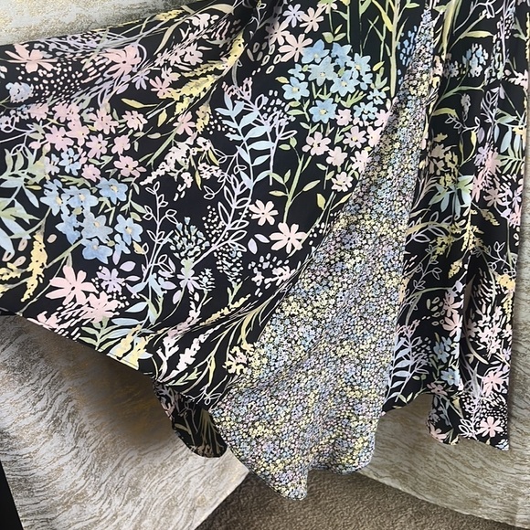 Calvin Klein Women’s Floral Belted A Line Layered Maci Dress Size 8 - Picture 10 of 17